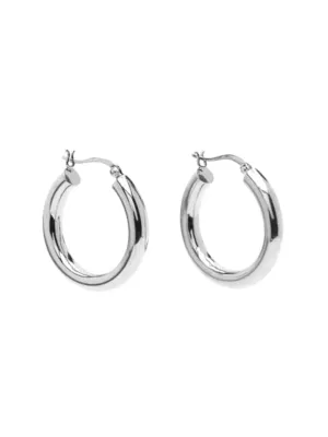 Sleek hoops sølv - medium