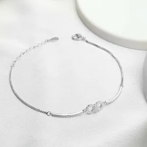 Sleek Infinity 925 Silver Bracelet