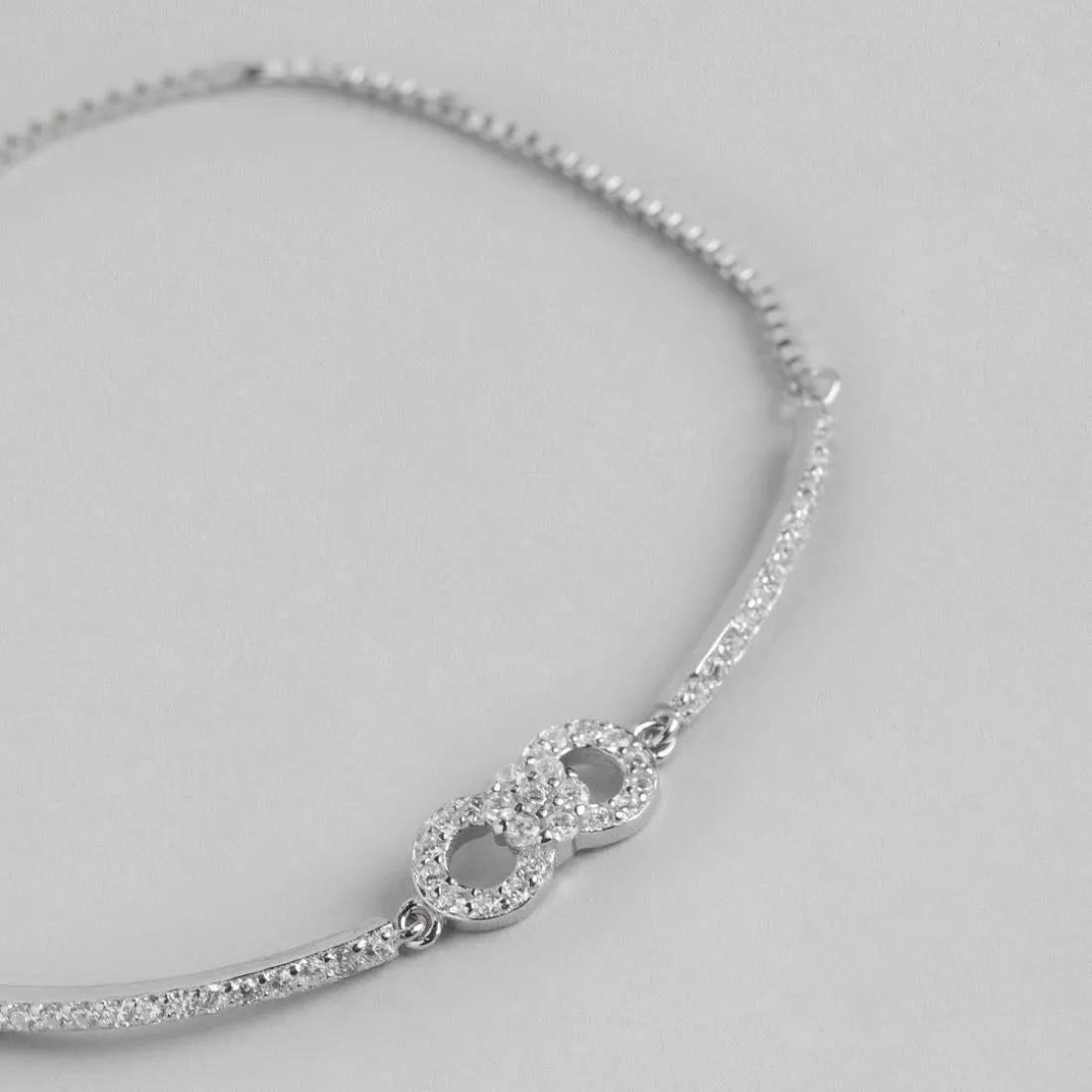 Sleek Infinity 925 Silver Bracelet