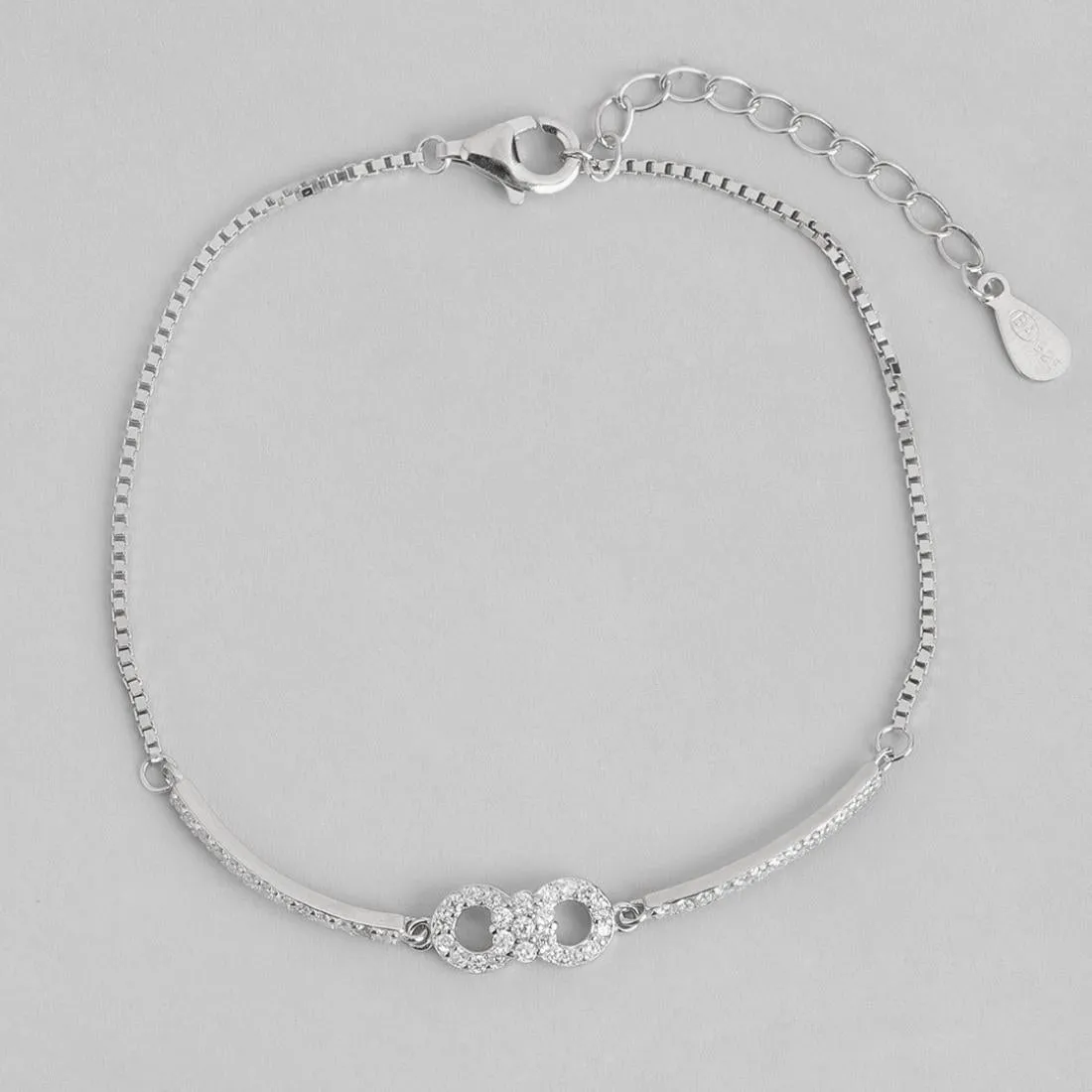 Sleek Infinity 925 Silver Bracelet