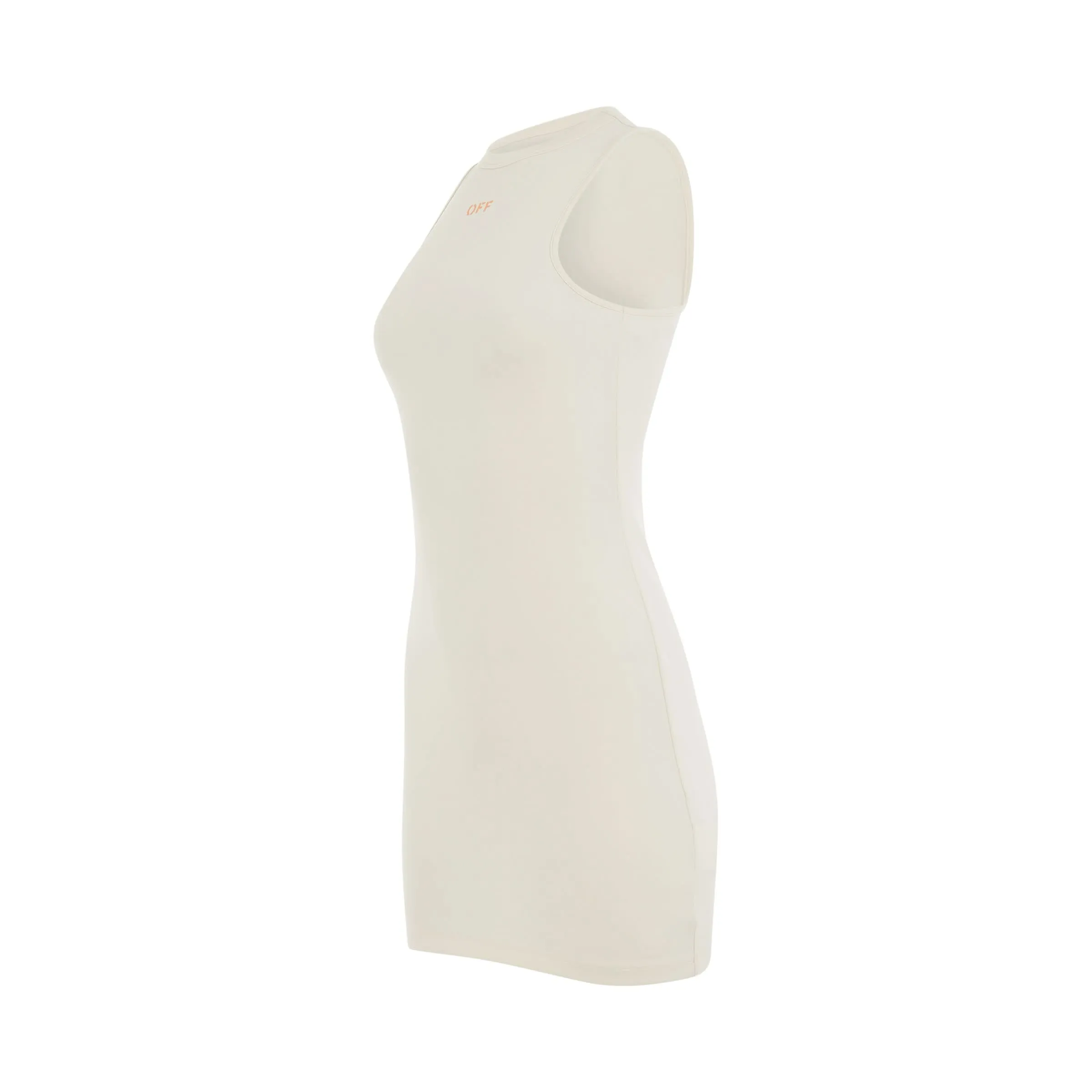 Sleek Rowing Dress in White