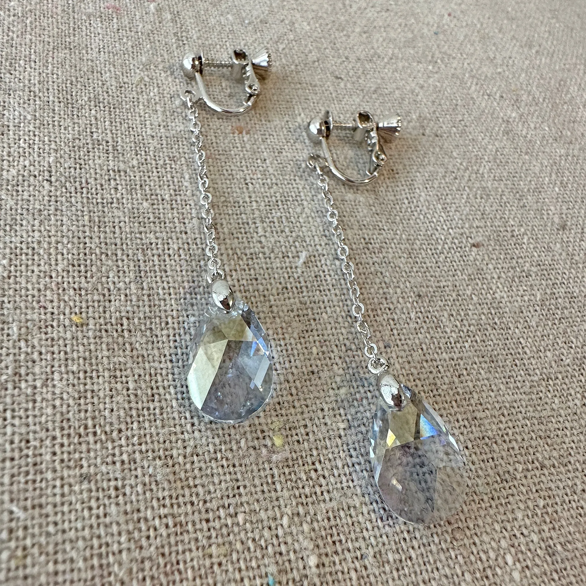 Sleek Teardrop Faux Threader Earrings