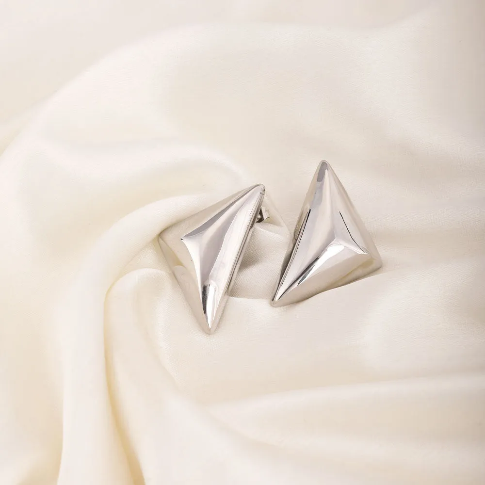 Sleek Triangle Stud Earrings