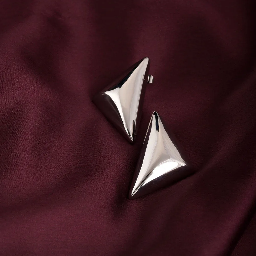 Sleek Triangle Stud Earrings