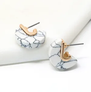 Small Semi-precious Stone Hoop