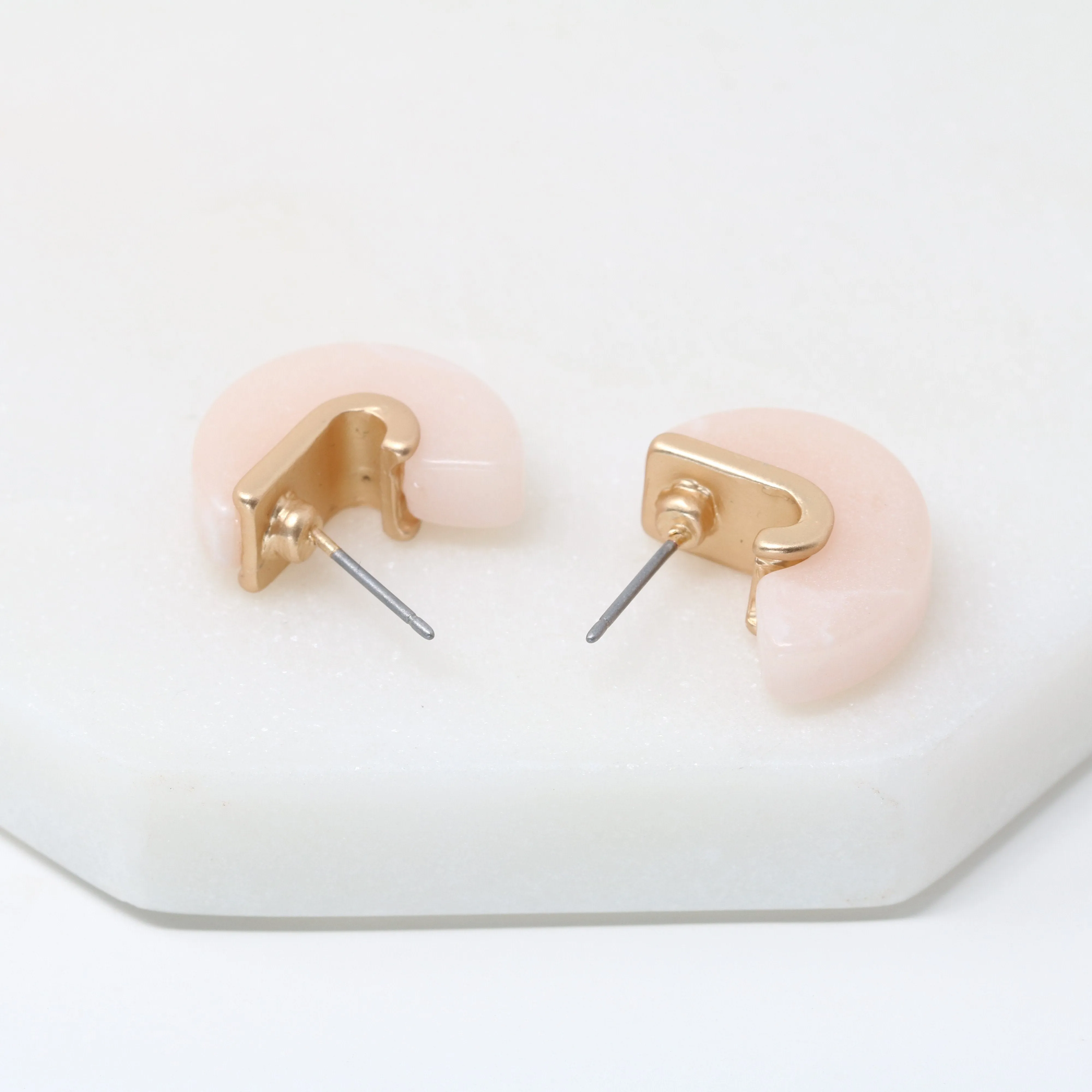 Small Semi-precious Stone Hoop