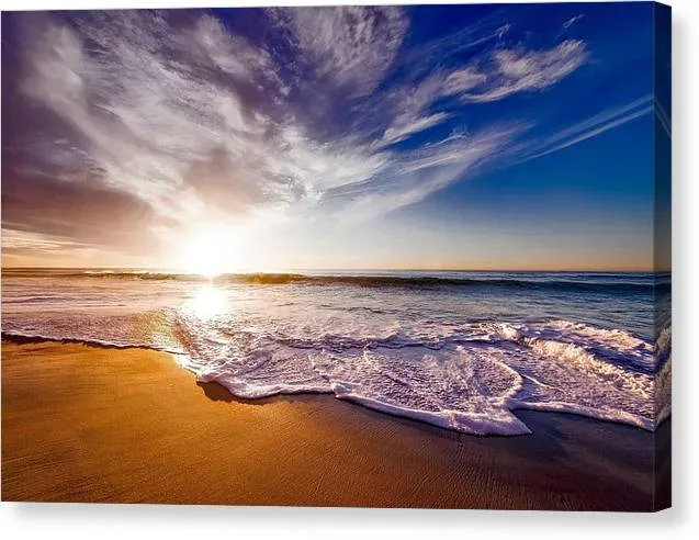 Smooth Tide with Clouds - Canvas Print