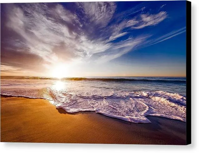 Smooth Tide with Clouds - Canvas Print