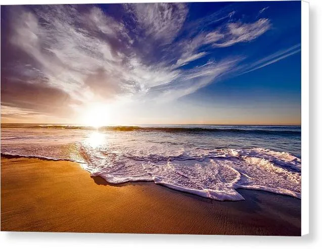Smooth Tide with Clouds - Canvas Print