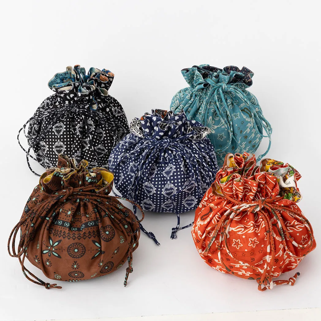 SOUP DUMPLING BAG  ダンプリングバッグ（リバーシブル巾着）c#8 Alaska Navy