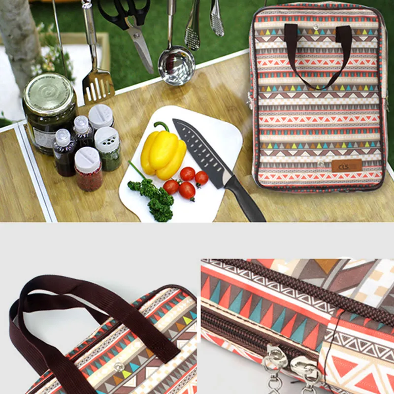 Stainless Steel Cookware Bag Outdoor Camping BBQ Storage Bag