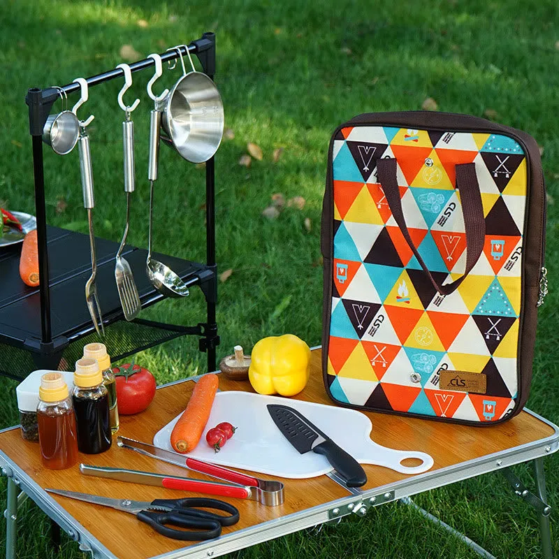Stainless Steel Cookware Bag Outdoor Camping BBQ Storage Bag