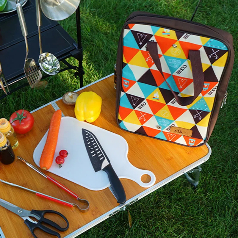 Stainless Steel Cookware Bag Outdoor Camping BBQ Storage Bag