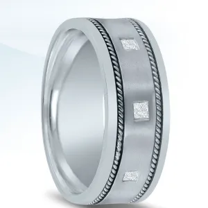Sterling Silver Diamond Station Ring