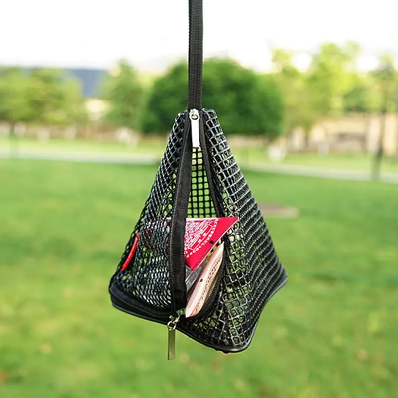 Storage Bag Triangular Folding Net Outdoor Camping Storage Basket