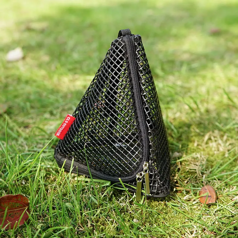 Storage Bag Triangular Folding Net Outdoor Camping Storage Basket