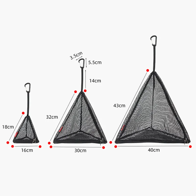 Storage Bag Triangular Folding Net Outdoor Camping Storage Basket
