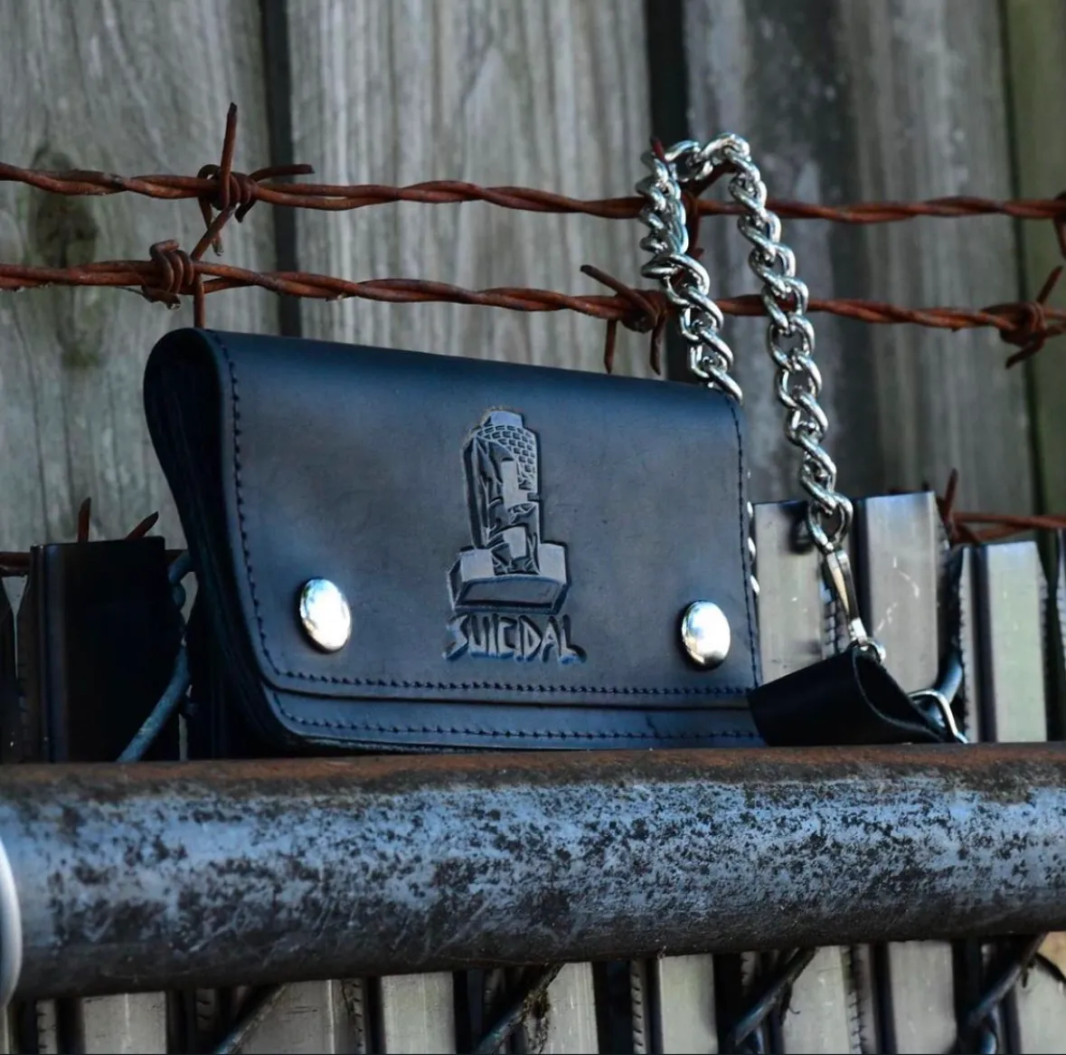 Suicidal Skates Large Leather Chain Wallet