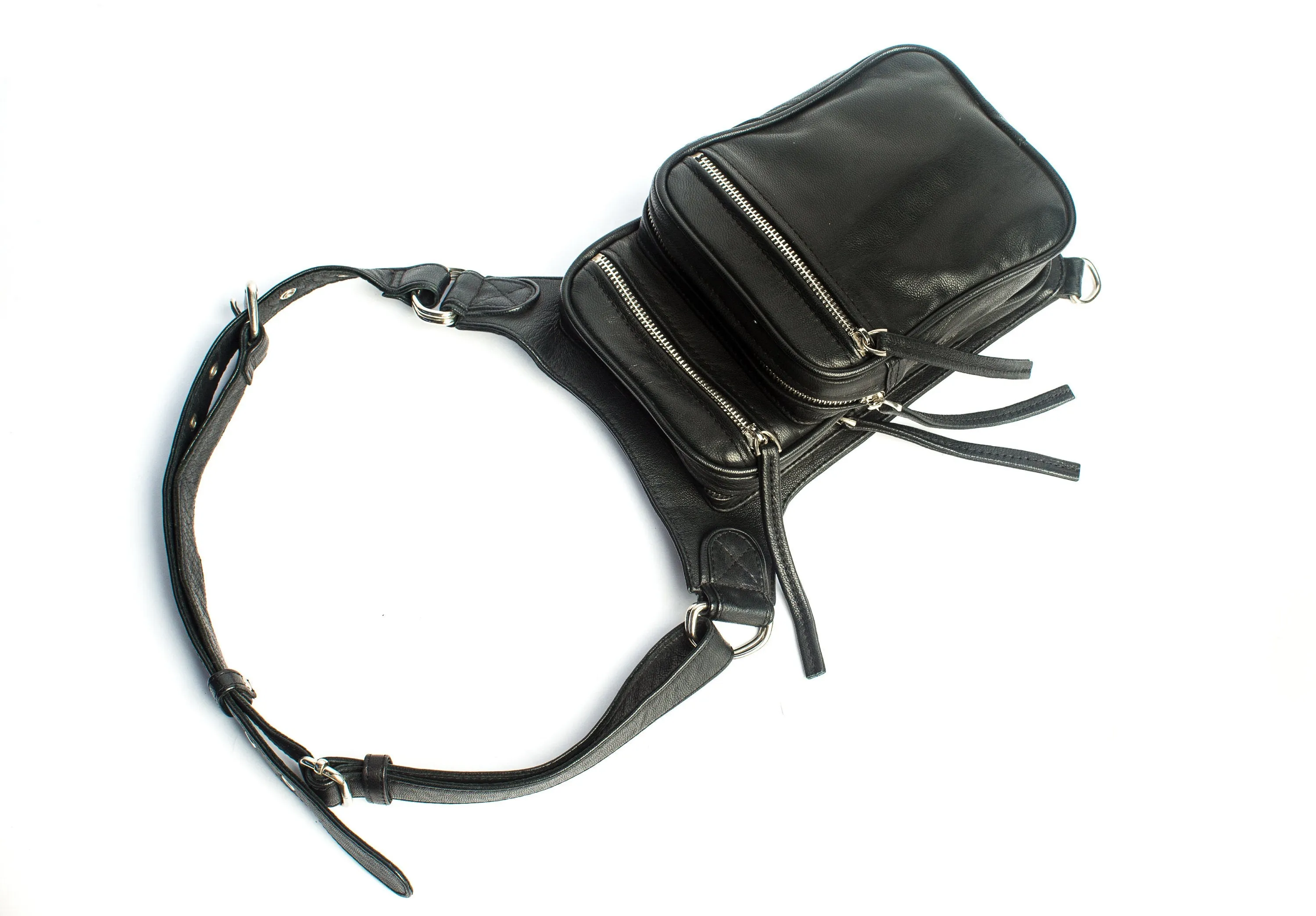 The Industry Moto Convertible Hip Holster Waist Bag Silver Hardware