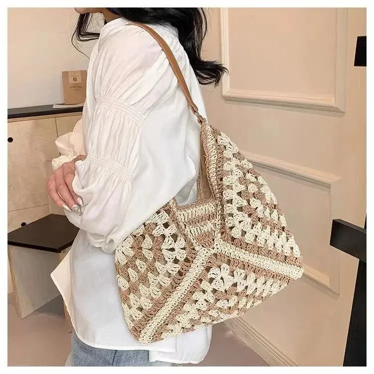 Top Handle Bag Straw Shoulder Bag