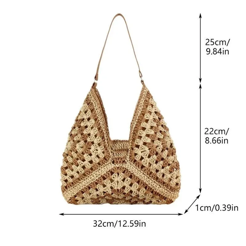 Top Handle Bag Straw Shoulder Bag