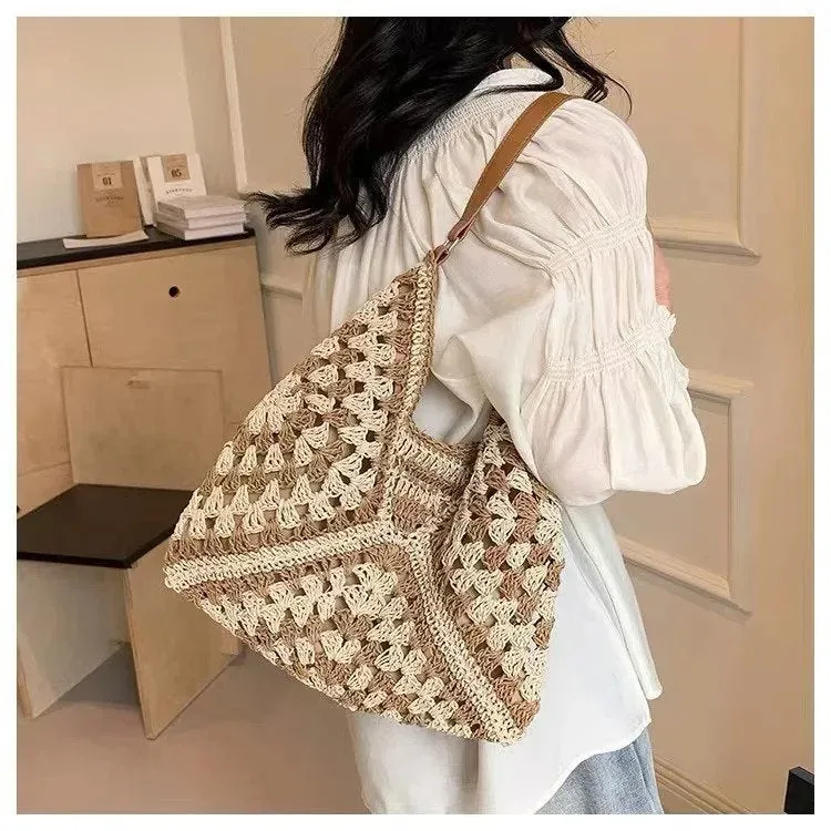 Top Handle Bag Straw Shoulder Bag