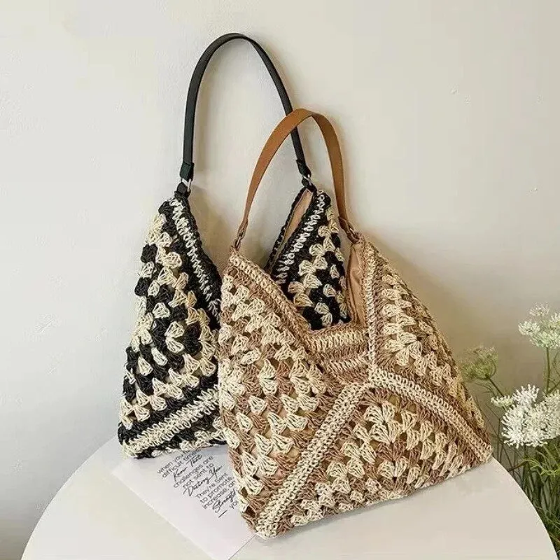 Top Handle Bag Straw Shoulder Bag