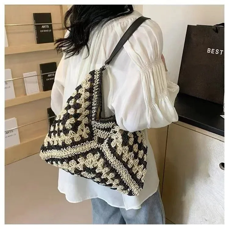 Top Handle Bag Straw Shoulder Bag
