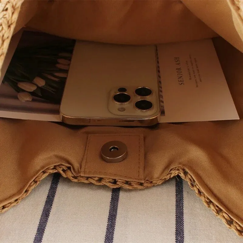Top Handle Bag Straw Shoulder Bag