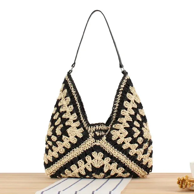 Top Handle Bag Straw Shoulder Bag