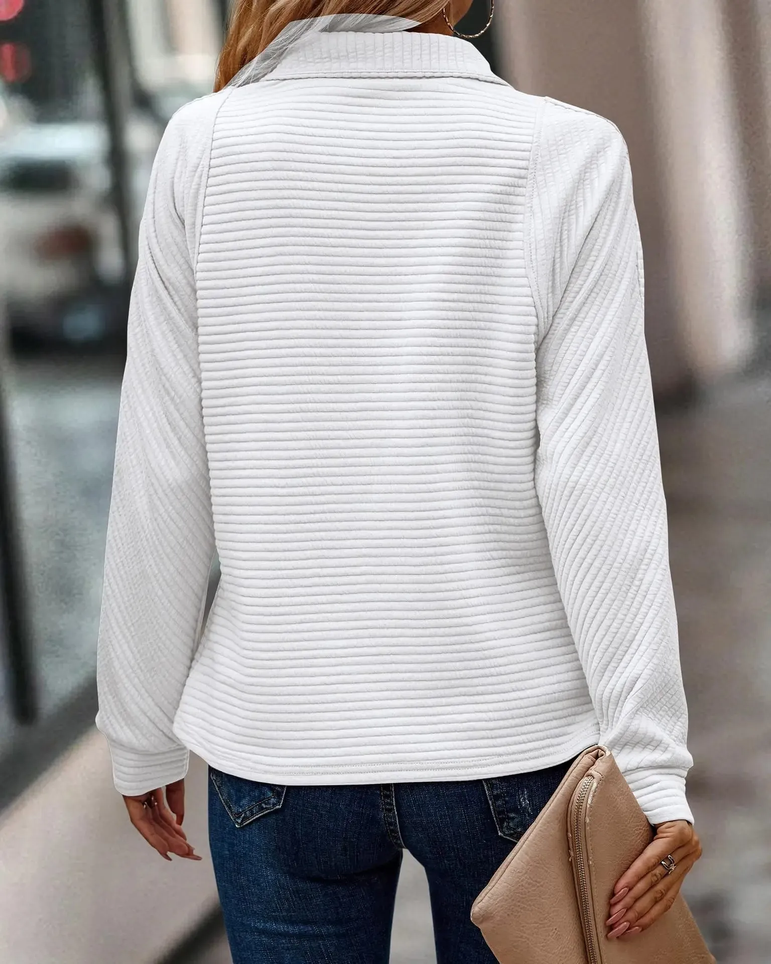 Ultivas Sleek Ribbed Sweater