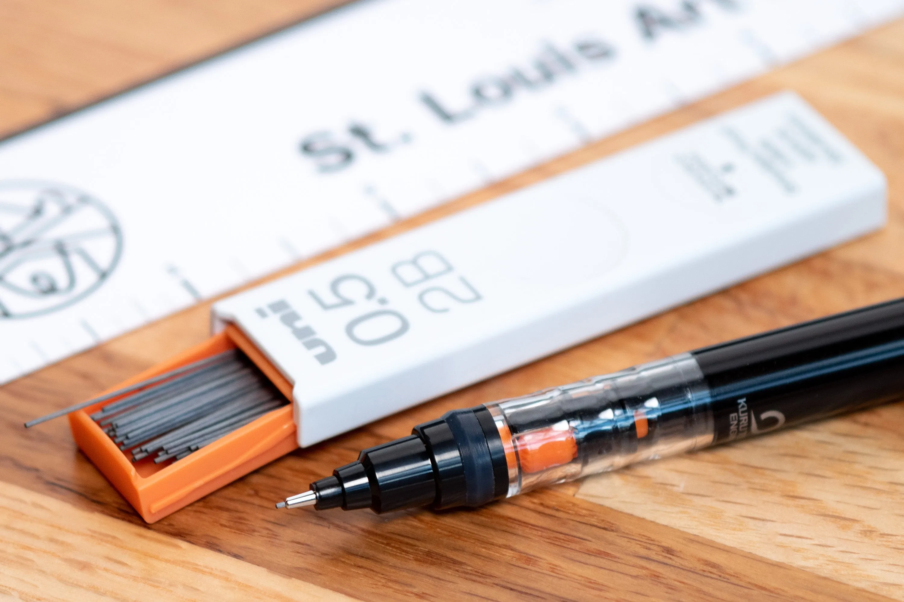 Uni Kuru Toga Mechanical Pencil, 0.5 mm, Black, "Pipe Slide"