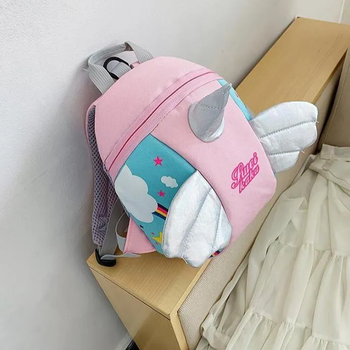 Unicorn Safety Tether Unisex Backpack Children's Backpack Kindergarten School Bag Kids Backpack