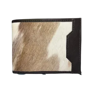 Unisex - Cow Hide & Leather Wallet – Brown