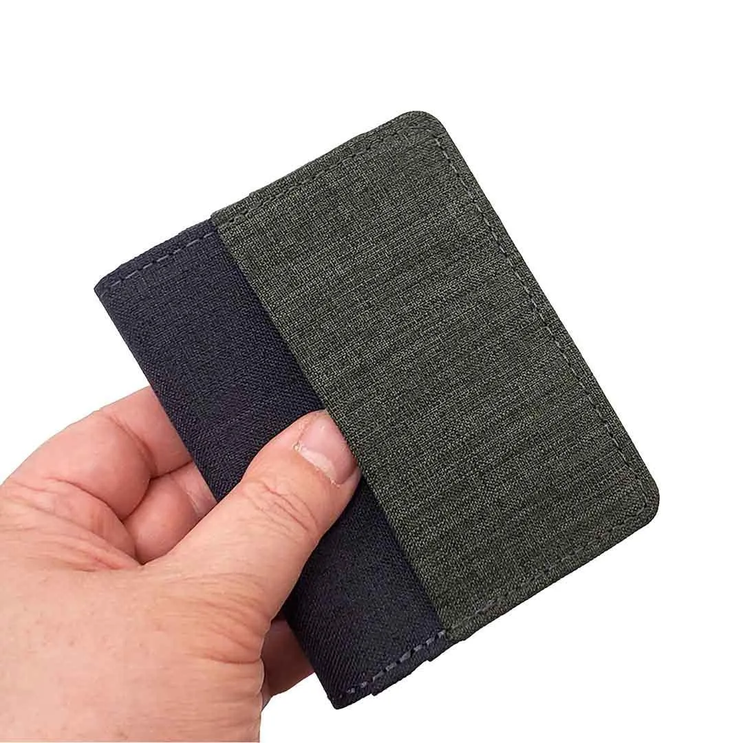 Vertical Bifold Wallets - Gray Canvas Fabric (Assorted Colors) by Hold Supply Company