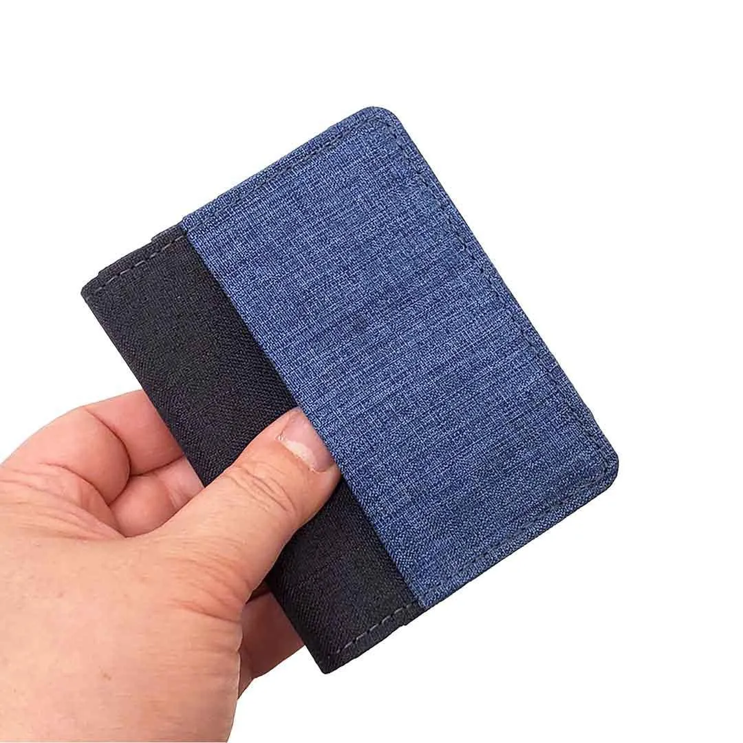 Vertical Bifold Wallets - Gray Canvas Fabric (Assorted Colors) by Hold Supply Company