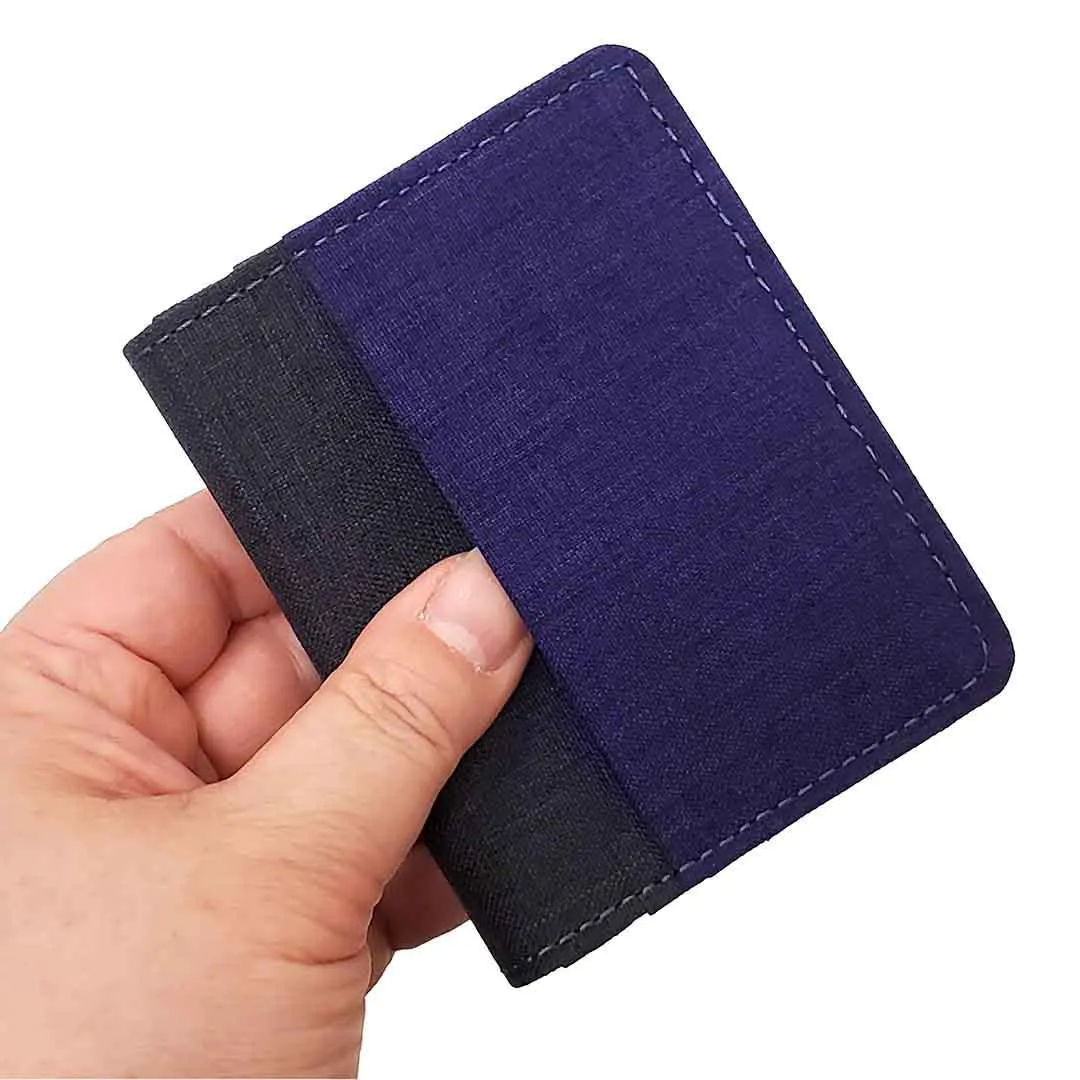 Vertical Bifold Wallets - Gray Canvas Fabric (Assorted Colors) by Hold Supply Company
