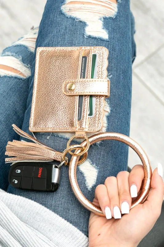 Wallet with Key Ring Bracelet