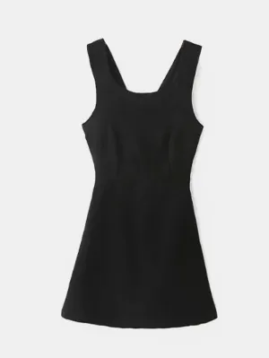 Wholesale Black Crew Neck Sleeveless Mini Dresses