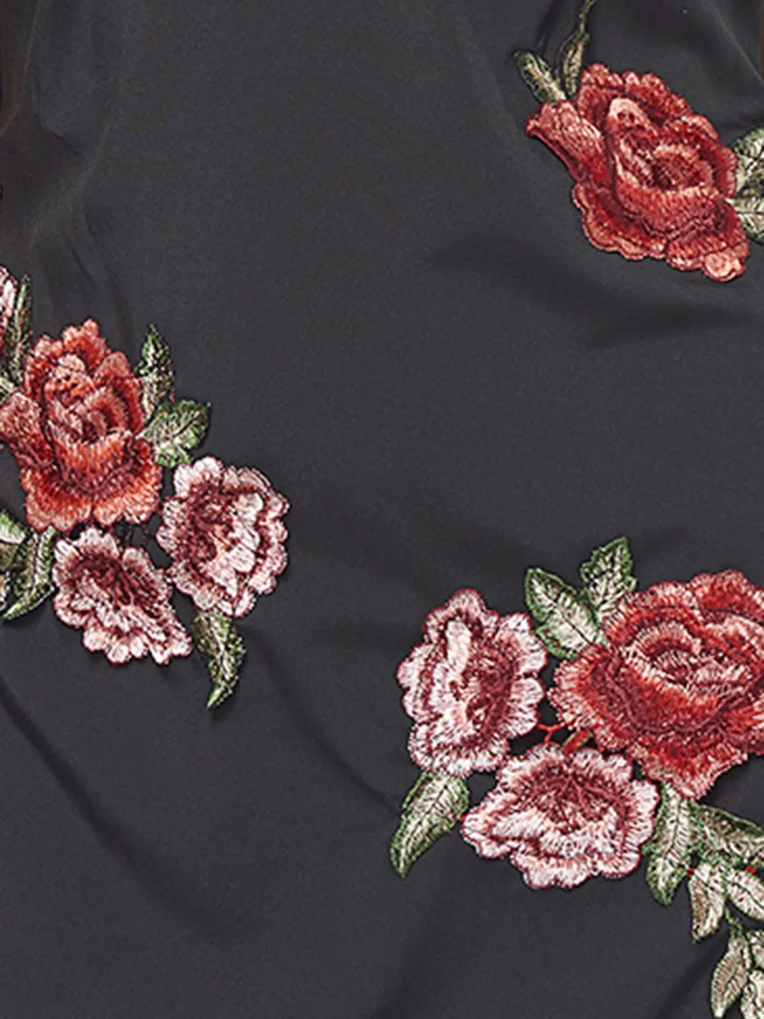 Wholesale Black Deep V-Neck Sleeveless Embroidered Mini Dresses