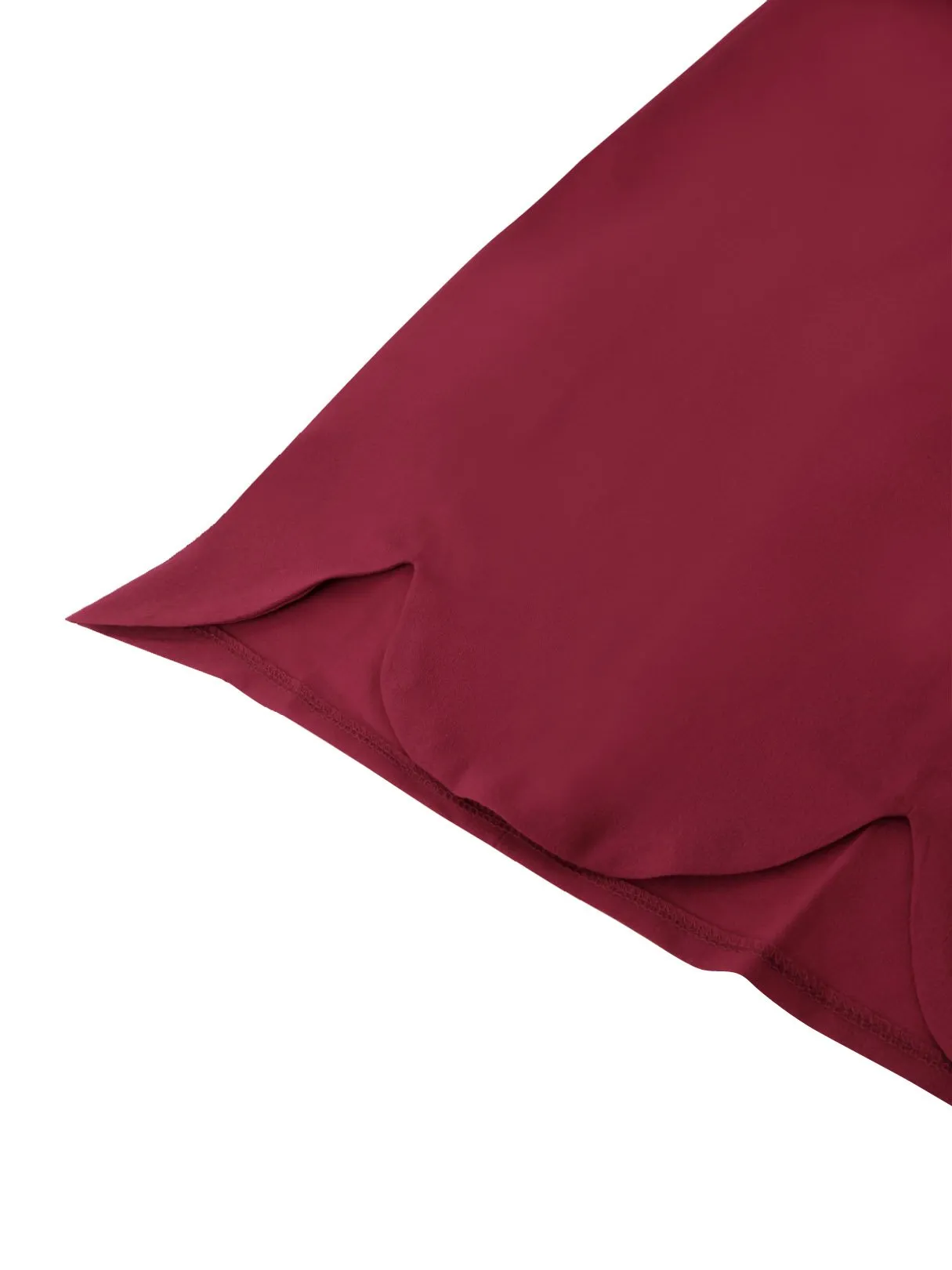 Wholesale Burgundy V-Neck Sleeveless Backless Spaghetti Strap Irregular Hem Mini Dress
