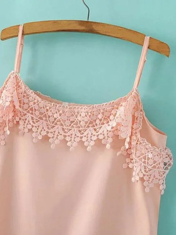 Wholesale Pink Off The Shoulder Sleeveless Lace Mini Dress