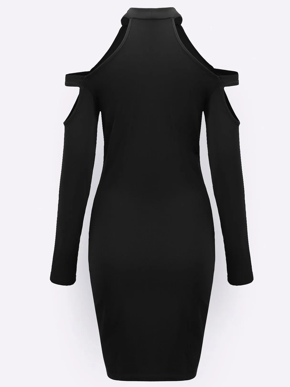 Wholesale Round Neck Long Sleeve Plain Bodycon Mini Dresses